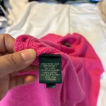 Ralph Lauren Lauren  Knit Cardigan Open Front Pink Cotton Blend Short Sleeve- M Photo 4