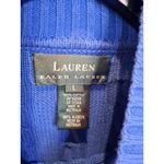 Ralph Lauren Lauren By  Blue Cable Knit‎ Cowl Neck Sweater with Crest Size Large Photo 2