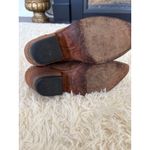 Liberty Black Womens‎ Western Cowboy Ankle Boots Brown Leather Zip Up Studded 7 Photo 5