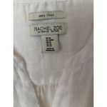 Rachel Zoe  White Linen Button Up Long Sleeve Blouse Shirt Top Women's M Photo 1