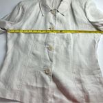 Lafayette 148 Linen Blazer Size 10 Cream Single Breasted Lightweight Coastal Photo 6
