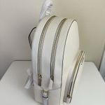 Michael Kors Jaycee Large Backpack Pebbled Cream Leather Zip Multi Pocket Travel Photo 5