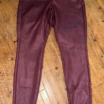 Lane Bryant  stretchy shimmery burgundy pull on 14/16 pants Photo 0