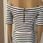 White House | Black Market EUC Off The Shoulder Stripe Dress Photo 7