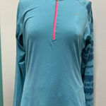 Nike Dri Fit 1/4 zip Blue Long Sleeve Pullover Photo 0