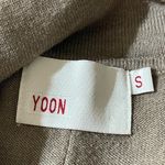 YOON Poncho Sweater Cowl Neck Taupe/Brown Size Small S Tan Photo 5