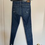 American Eagle  Outfitters Women's Dark Blue Ripped Skinny Jeans Photo 3