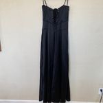 House Of CB HOUSE OF‎ CB L D-DD 'Anabella' Black Lace Up Maxi Dress NWOT Photo 5