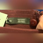 Loft Deep Burgundy High-Waist Skinny Leg Pants. Size-00 Petite Photo 4