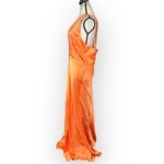 Bardot  Ambroise Asymmetric One Shoulder Dress Women's 12 Orange Maxi Slit NWT Photo 3