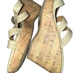 Women’s summer Cream wedge Sandals size 8, Euro Soft Photo 1