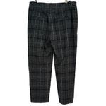 Free People  Plaid Cropped Trouser Pants Women’s Size 2 Black Academia Style Photo 3