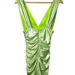 superdown  Mini Dress Sleeveless Metallic Bodycon Party Clubwear Green Size Small Photo 4