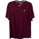 Russell Athletic Maroon Red Top Dri-Fit Workout Shirt Women’s Size Large Fitness Photo 0