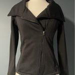 Head  Gray Soft Shell Diagonal Zip Jacket Front Pockets Womens Small Flare Collar Photo 0