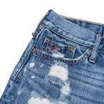 Hollister VTG Y2K Low Rise Micro Mini Denim Jean Shorts Distressed Size 0 / 24 Photo 2