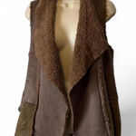 Hem & Thread  Faux Suede/Sherpa Open Front Vest Photo 0