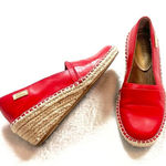 Kenneth Cole Reaction Clo A-Line Wedge Espadrille Slip On Pump Solid Red Size 5 Photo 0
