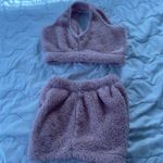 Size Small Furry Short Set Pink Photo 3