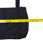 Black Canvas Tote Bag Red Floral Print Large Reusable Shopping Handbag Photo 7