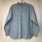 J Jill Tunic Top Toggle Buttons Light Wash Denim Asian Vintage Womens Size XS Blue Photo 1