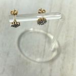 Genuine 14K & brilliant cut diamond flower cluster earrings & pendant set, NWOT Photo 10