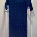 LuLaRoe  Navy & Royal Blue polka dot bodycon dress Photo 0