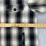 Lucky Brand Plaid Shirt Jacket Cotton Button Front Shacket Black White Large Photo 7