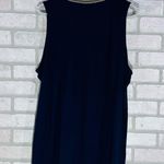J. Jill NWT Navy Embroidered Tunic Sleeveless Top Size LP Blue Photo 5
