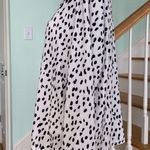 None Semi Sheer Black & White Button Down Blouse XL Photo 2