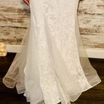 Boutique White Satin And Lace Prom Dress  Photo 9