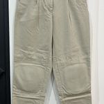 L.L Bean Women’s Canvas Pleated Padded Knee Cotton Pants Size 4 Photo 0