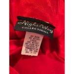 Vintage 80s Red Sexy Cutouts Sheath Dress Sz 2 Rhinestone Details Photo 12