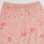 Vintage 70s Pink Cherry Blossom Floral Maxi Skirt Size M Photo 3