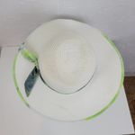 Sun n Sand Womens Sun Hat White Green Tie Dye Ribbon Trim Wide Brim Beach Summer Photo 58