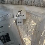 ECHO Ocean Eyelet Tunic Dress,‎ Beach Cover Up, White, Size Small, NWT White Photo 5