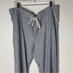 Caslon  Size 1x Lightweight Beach Summer Pants Vacation Striped White Blue Photo 1