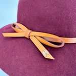 Victoria's Secret Vintage Victoria Secret Wide Brim Wool Floppy Brim‎ Hat Wine Burgundy elegant Photo 6