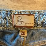 Paige  Women’s Monte Boot Cut Jean Dark Wash Faded Western Size 28 Photo 3