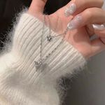 925 silver Plated Butterfly Necklace Photo 1