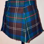 Vintage Micro Mini Plaid Skirt Small Blue Photo 3