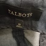 Talbots 10 32 Dress Long Shorts High Waisted 4-Pocket in Blue Black Photo 8