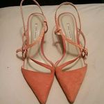 ZARA Low heel orange suede shoes Photo 0