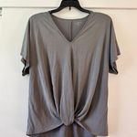 The Loft V Neck Knot Front Shirt Photo 0