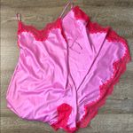 SKIMS NWT  Stretch Satin Lace Long Dress in the Neon Orchid Multi Color Size S Photo 0