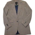 J.Crew NWT Alfie Blazer in Honey Brown Plaid Italian Wool Jacket 00 Photo 0