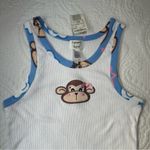 Expressions Lingerie Y2K Fuzzy Monkey Tank Top. Size: Medium. NWT. Deadstock. Blue Photo 2