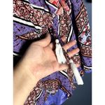 Reverse Pink and Blue Floral Romper Size Small Bell Sleeves V Neck Photo 3