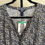CHAPS Vintage Inspired Navy Floral Midi Dress Romantic Cottage Blue White Modest XL Photo 7