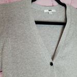Uniqlo  GRAY LIGHTWEIGHT RIBBED KNIT BUTTON FRONT DUSTER CARDIGAN SWEATER S Photo 2